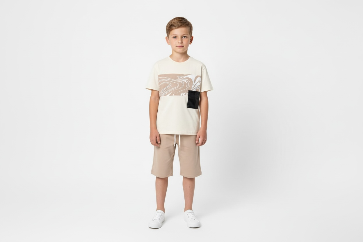 Set aus T-Shirt und Shorts aus Baumwolle (6–8 Jahre)