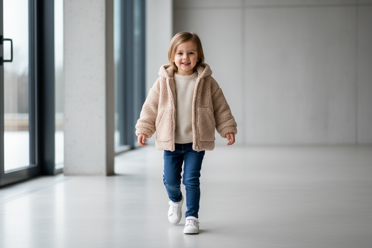 Vauva - Fleecemantel für Kinder mit Kapuze