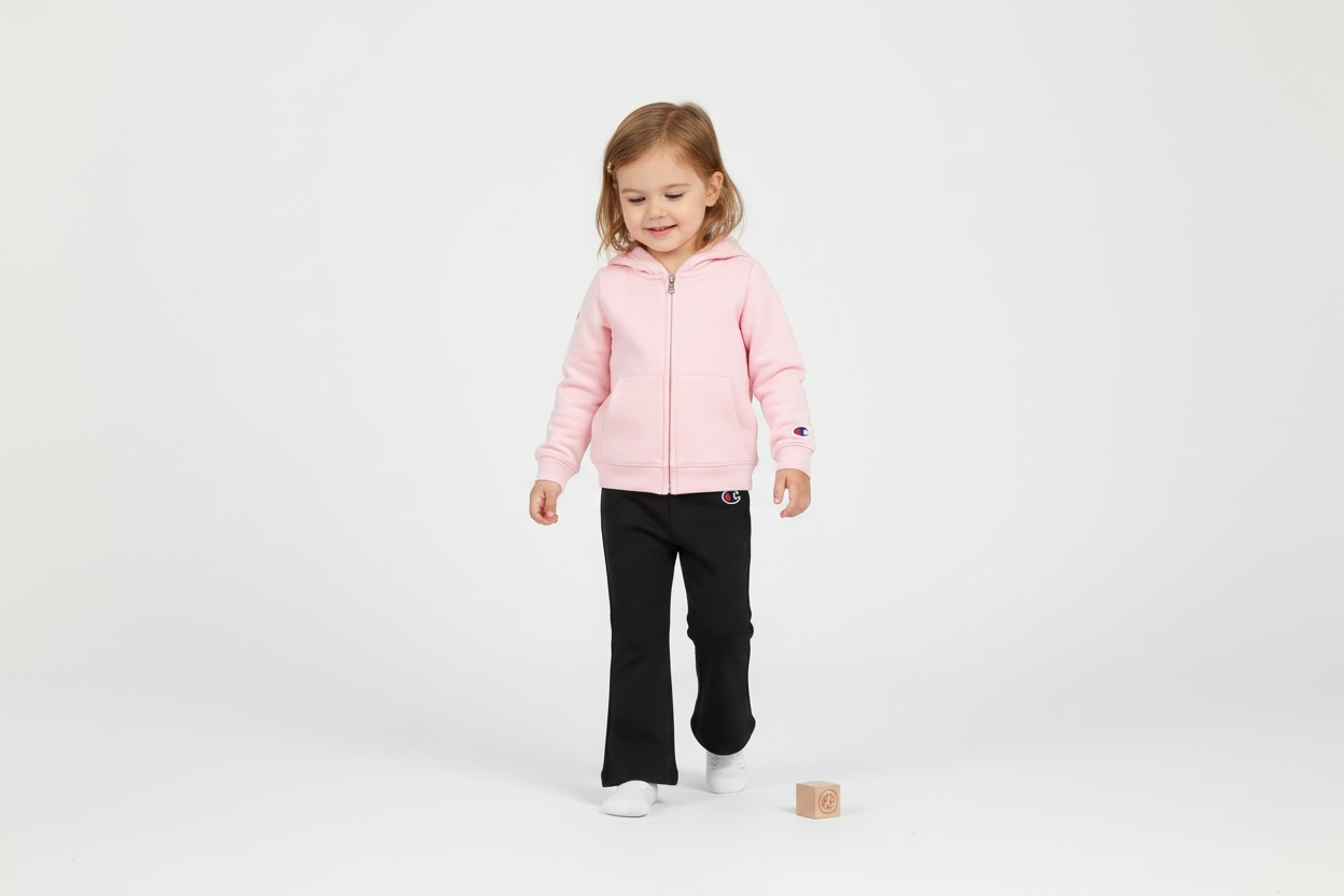 Champion SET SCRIPT SHOP – Kinder-Trainingsanzug (Kapuzenpullover + Hose)