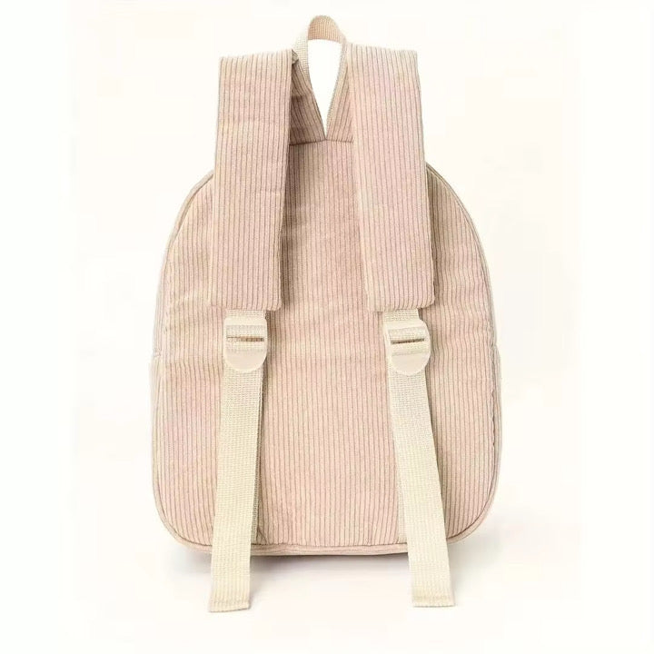 Children's backpack made of ribbed cotton - playful animal motifs