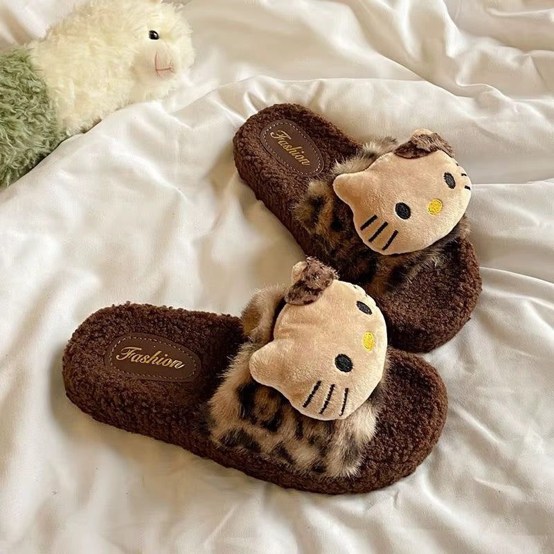 Hello Kitty Plüsch-Hausschuhe für Damen (Größen 36-41)