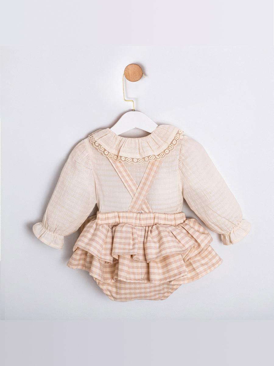 Cumino süßes Baby-Mädchen-Set mit Rüschen (3-18 M)