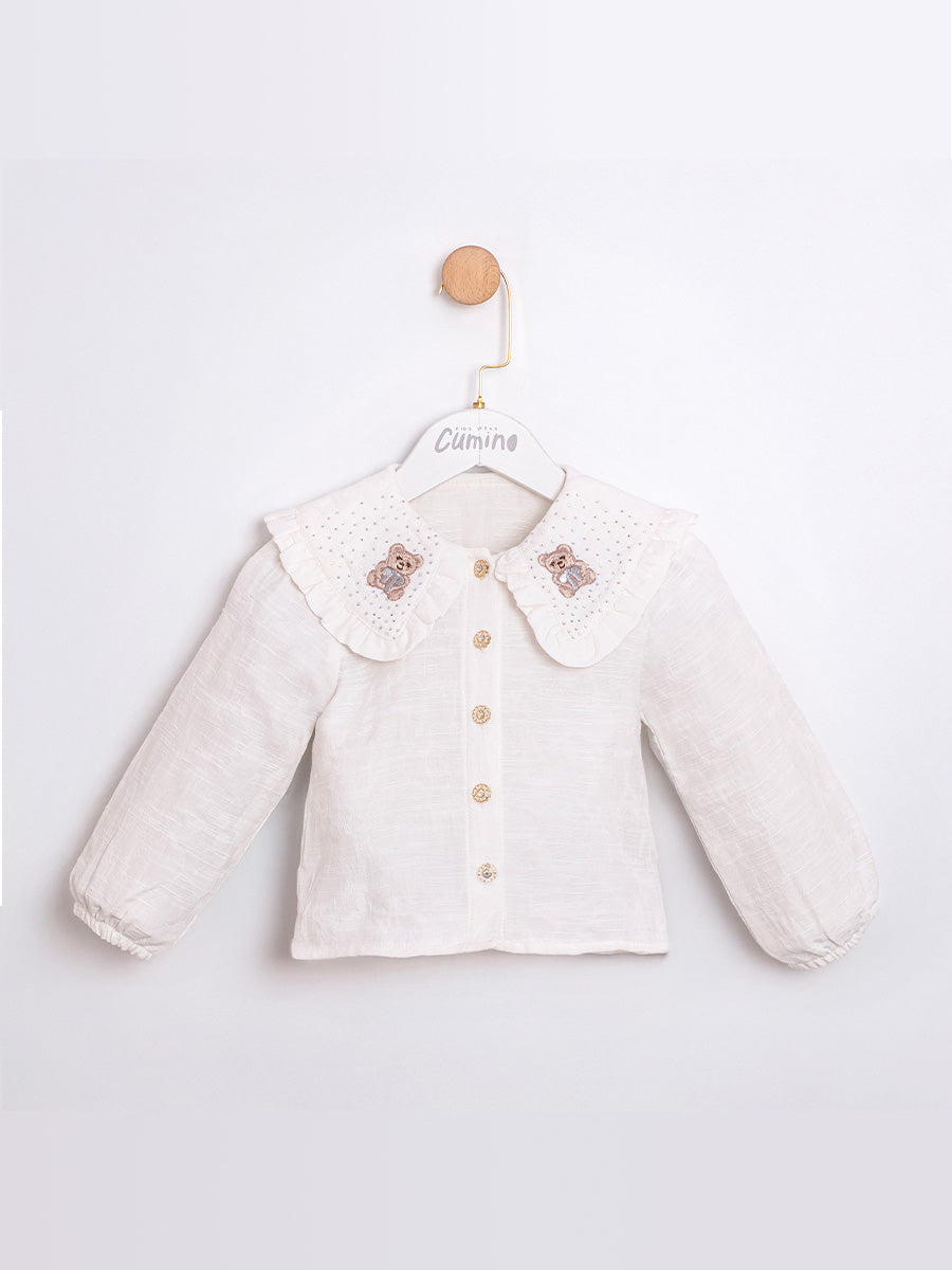 CUMINO zweiteiliges Set Bluse und Jeans mit Rüschen (2-5 JAHRE)