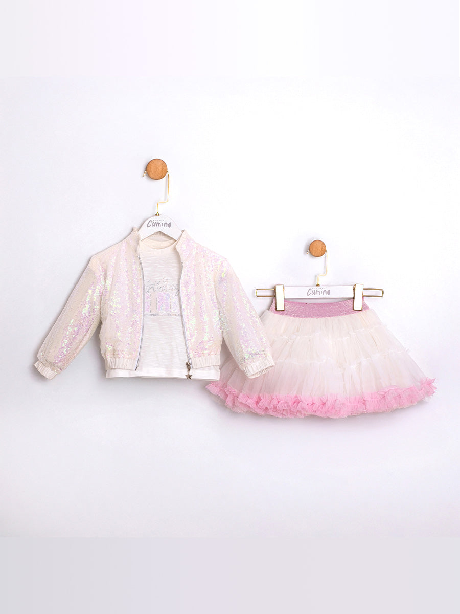 Cumino dreiteiliges „Birthday girl“ Set für Mädchen (2-5 JAHRE)