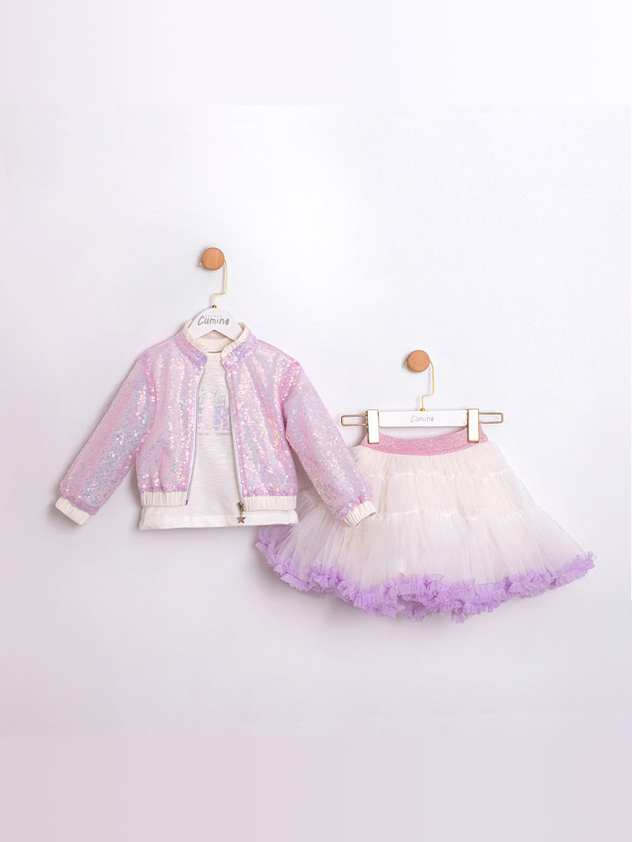 Cumino dreiteiliges „Birthday girl“ Set für Mädchen (2-5 JAHRE)