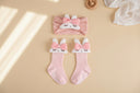 Baby-Set: Antirutschsocken und Haarband – süßes Hasen-Design
