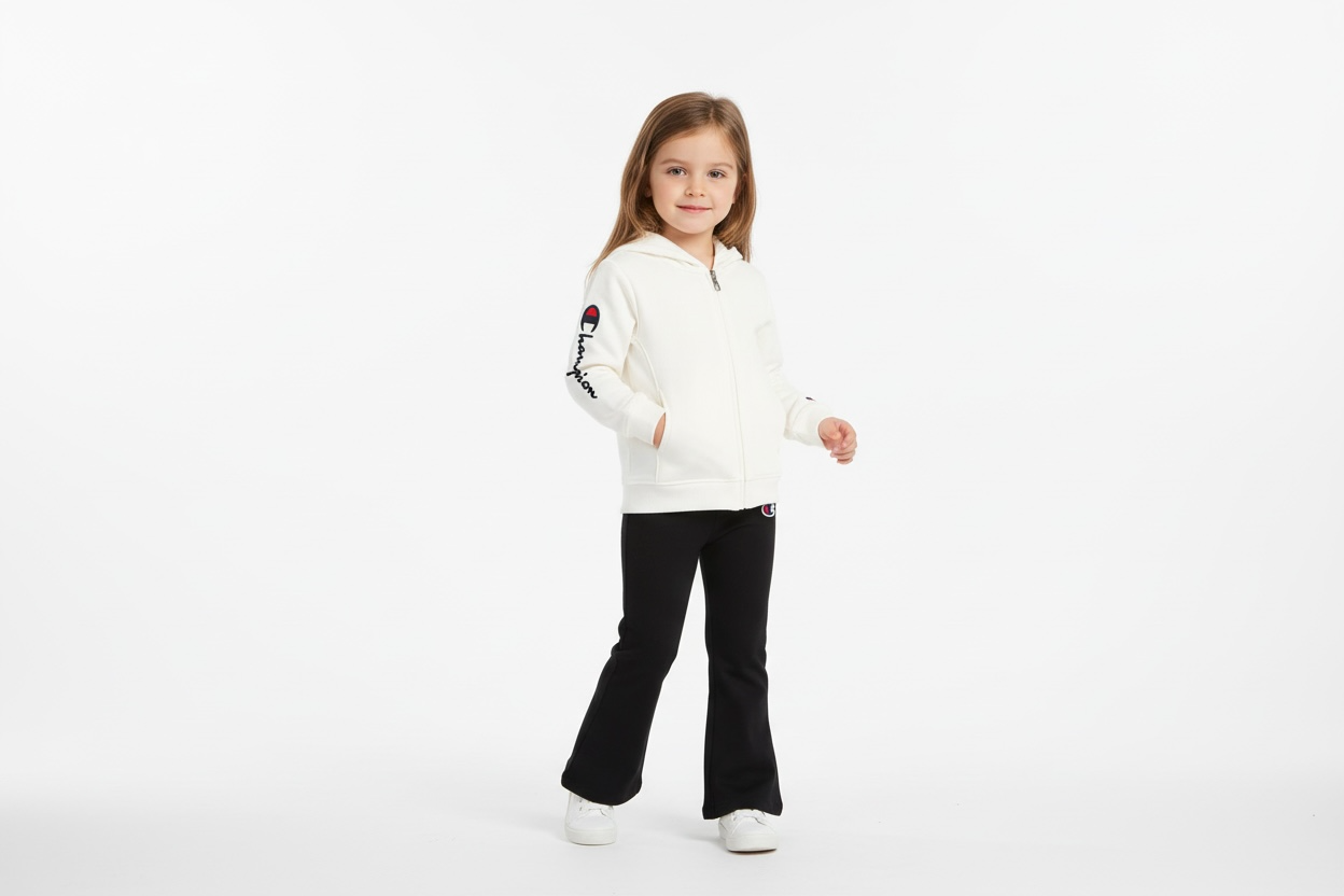 Champion SET SCRIPT SHOP – Kinder-Trainingsanzug (Kapuzenpullover + Hose)