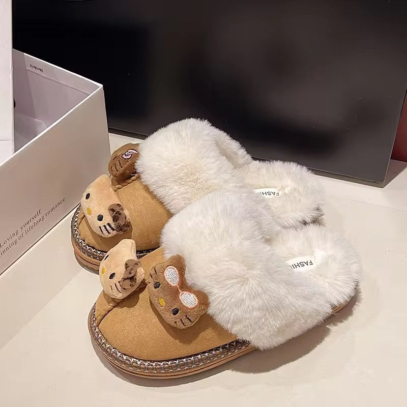 Hello Kitty Plush Women's Slippers (Sizes 36-41)