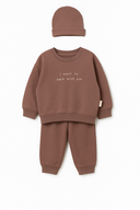 VAUVA Kinder-Trainingsanzug aus Bio-Baumwolle – Hose, T-Shirt und Mütze