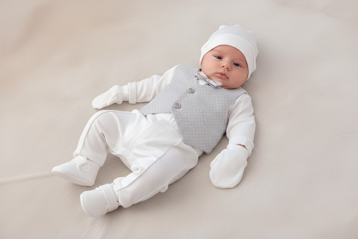 Festliches Set für die Taufe – für Jungen, 0–3 Monate