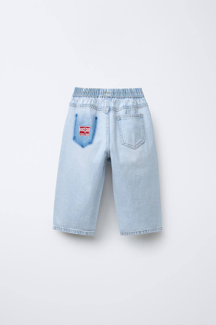 La'ciel Paris Kinderjeans mit elastischem Bund und Flicken