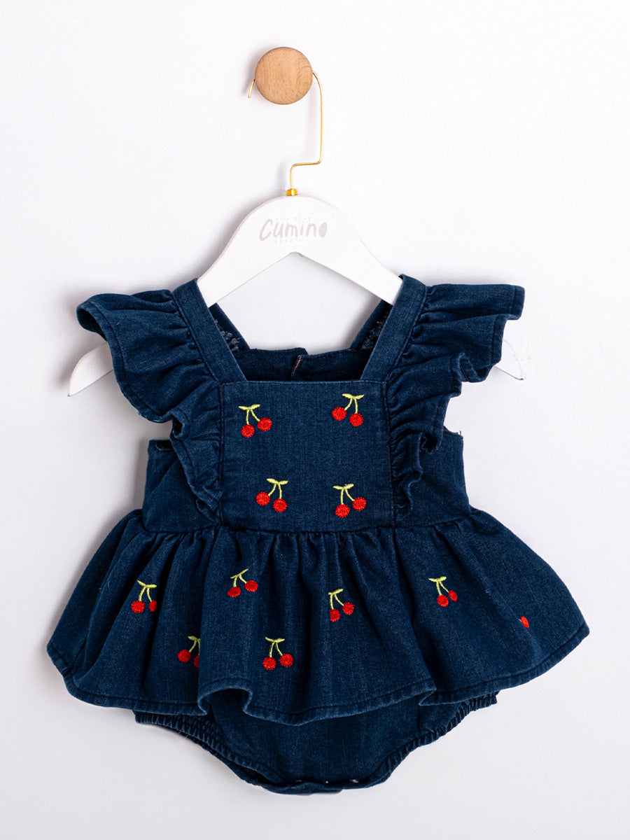 Premium Baby-Geschenkset – Kleidchen mit Kirsch-Details