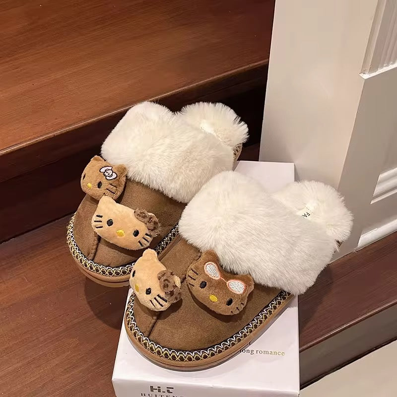 Hello Kitty Plush Women's Slippers (Sizes 36-41)