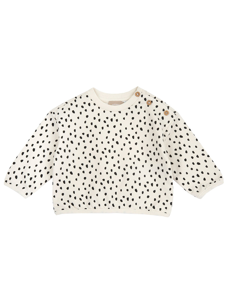Chicco Baby-Sweatshirt mit Punkten – weiß/creme