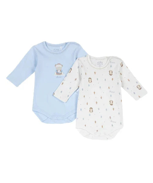Chicco Set of 2 long-sleeved bodysuits