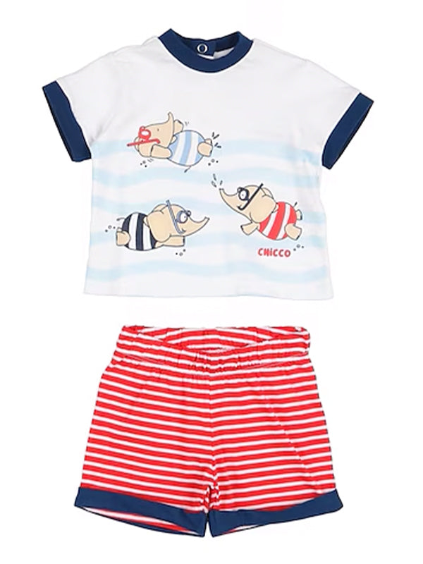 Chicco „Mein Elefant“ Kurzarmshirt und Shorts