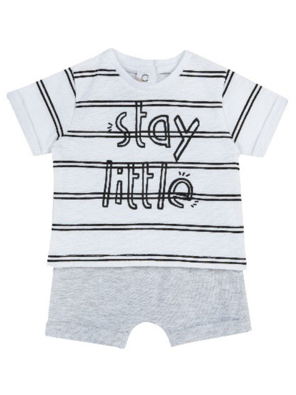 Chicco set - short-sleeved shirt and shorts "Stay Little"