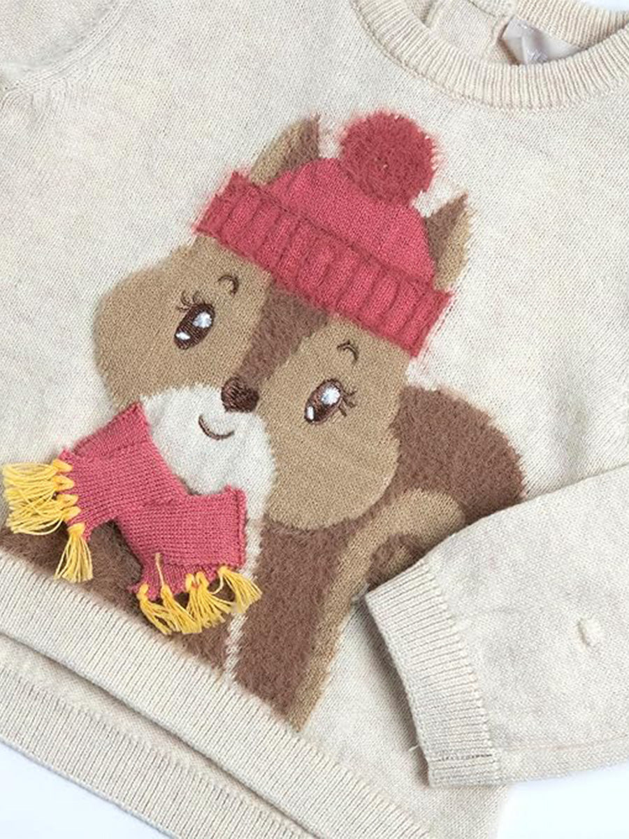 Chicco Kinderpullover mit Rundhalsausschnitt (Wolle & Baumwolle)