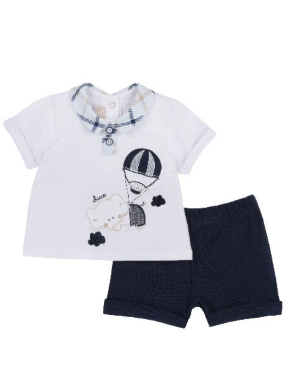 Chicco Poloshirt mit kurzen Ärmeln und Shorts