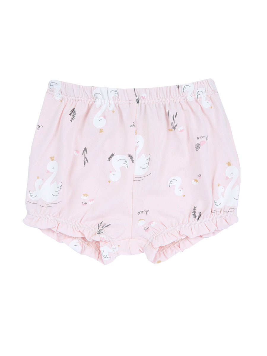 Chicco – Set 2: T-Shirt + Bloomer mit Schwänen