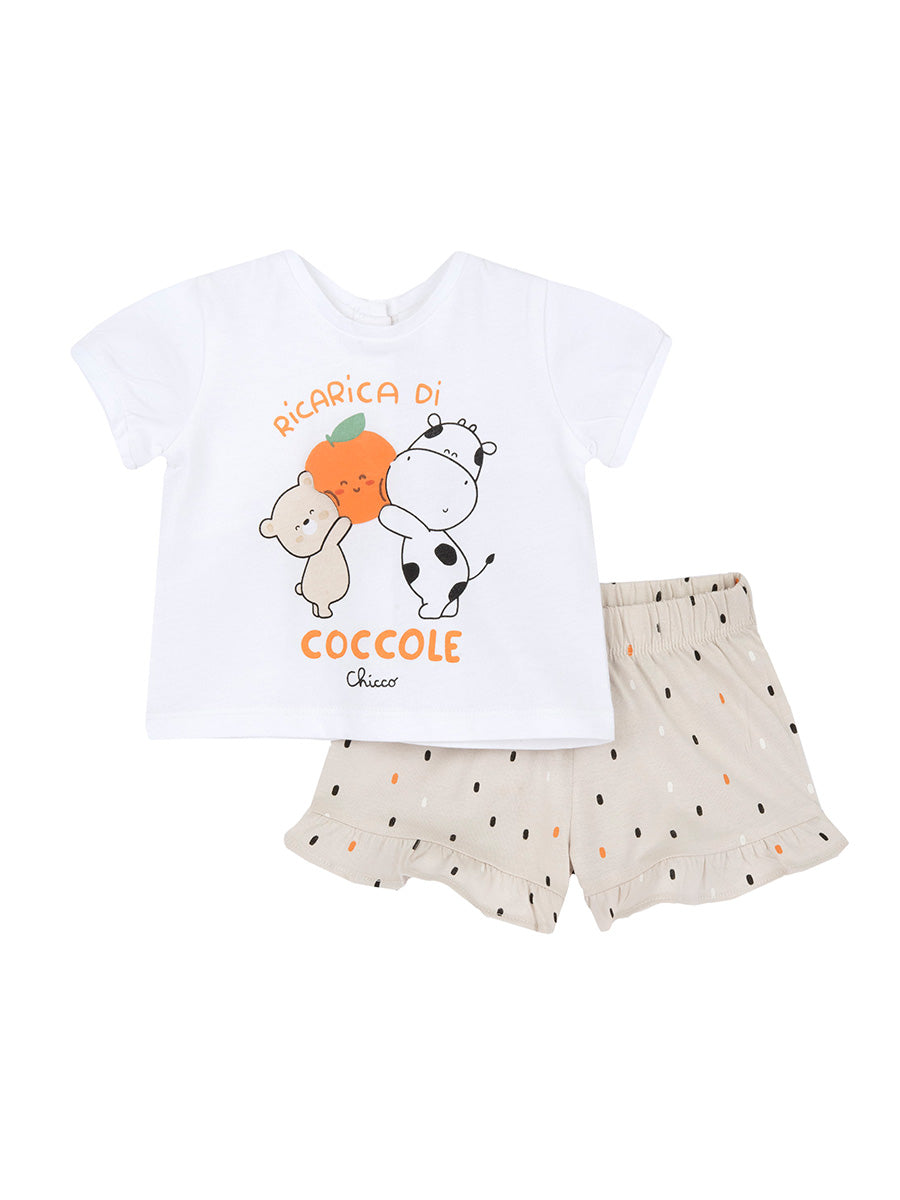 Chicco - T-Shirt + kurze Hose "Ricarica di Coccole"