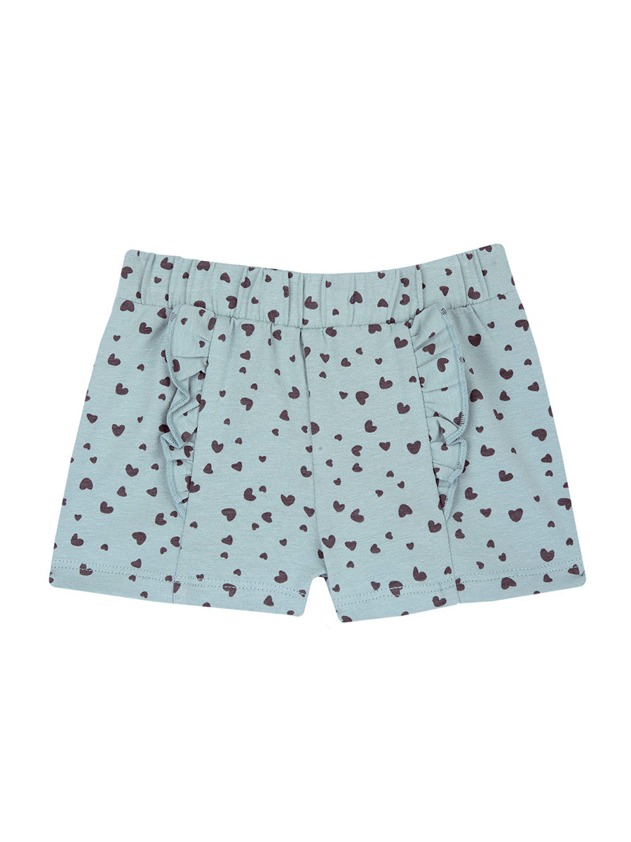 Chicco – Shorts mit Rüschen und Herzmuster | Hellgrün
