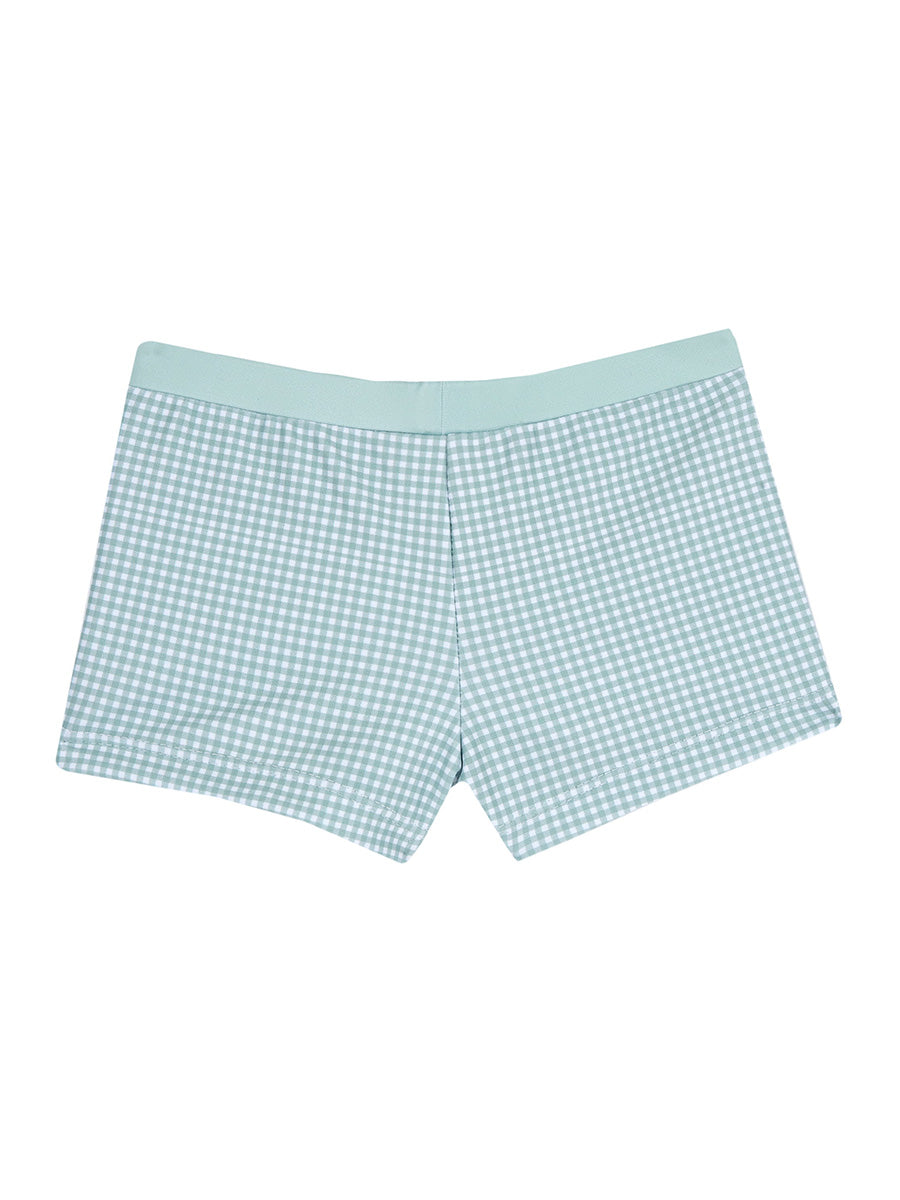 Chicco — Badeshorts mit Krokodil-Taucher | Mint-Vichy