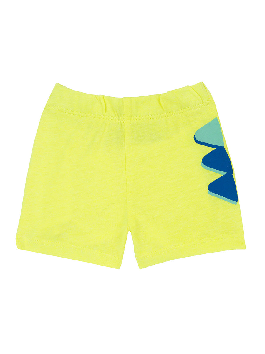 Chicco — Kurze Shorts mit Dino-Stacheln | gelb