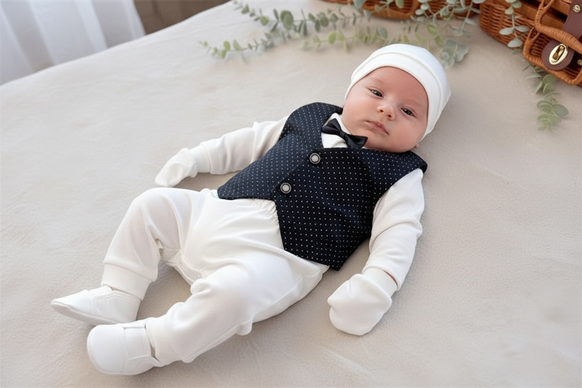 Svečani komplet za krštenje za bebe od 1 do 3 mjeseca