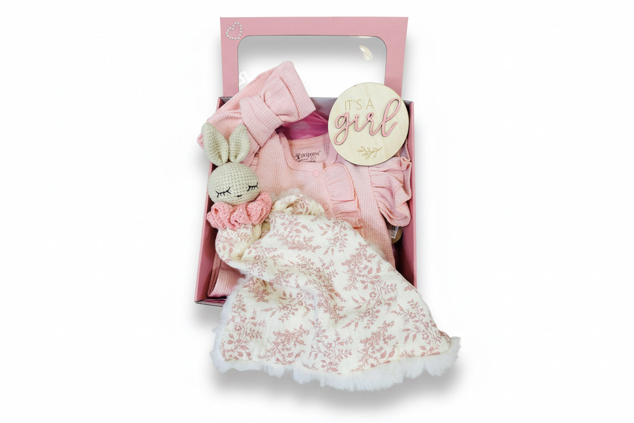 Baby-Mädchen-Geschenkbox „Blush Bunny“