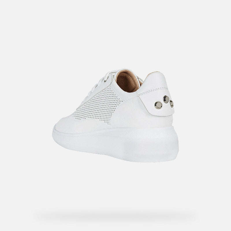 GEOX D RUBIDIA A – women's perforated leather sneakers