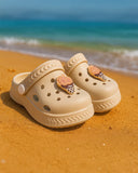 Children's sandals - clogs with ice cream decoration