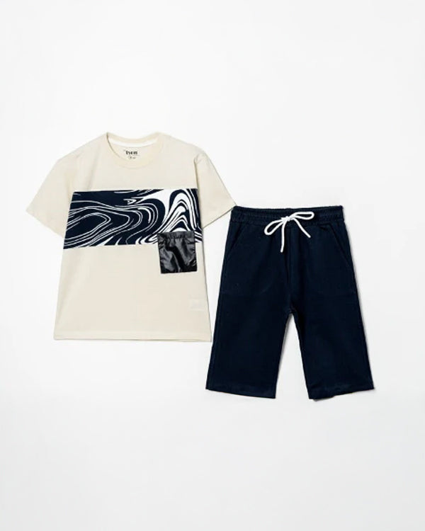 Set aus T-Shirt und Shorts aus Baumwolle (6–8 Jahre)