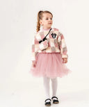 Dječji set s krznenim puloverom i suknjom od tila - Šaramondo