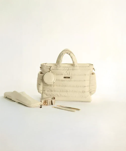 Elegante Puffertasche für Mütter und Schwangere – vielseitig einsetzbar mit Zubehör