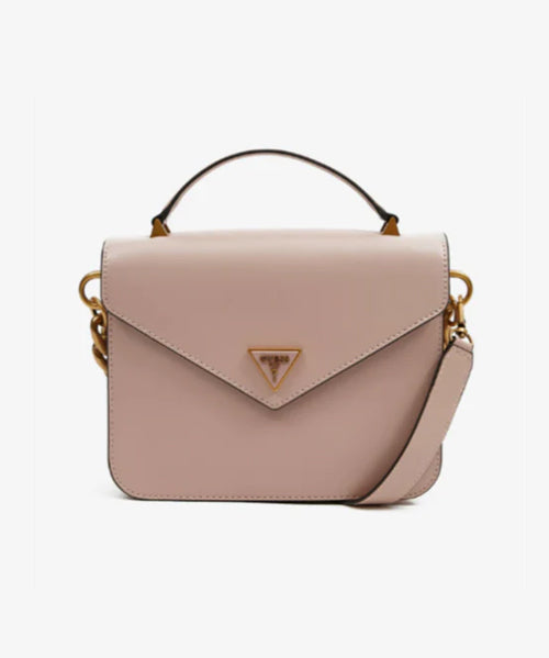 Guess elegante Handtasche mit Kette – Nude