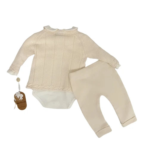 Knitted set from Nipperland-beige