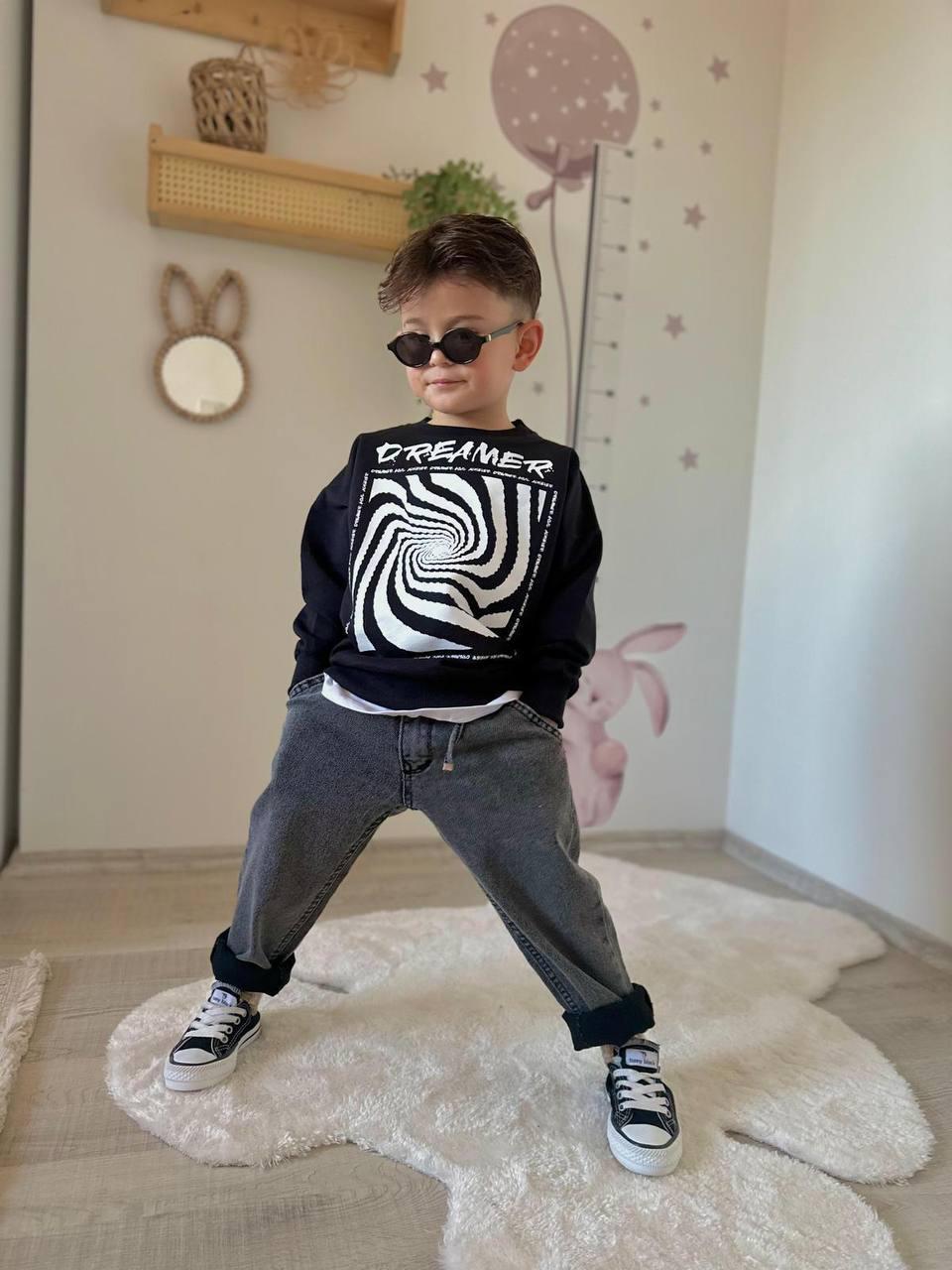 Kinderset - Dreamer T-Shirt und graue Jeanshose