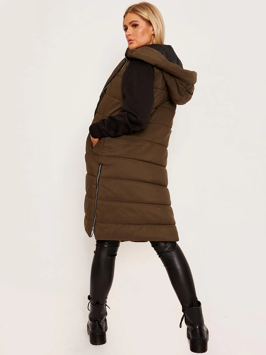 Longline hooded vest