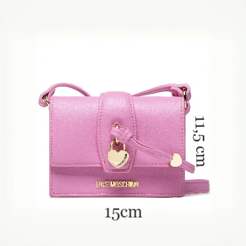 Love Moschino mini torbica u ružičastoj boji s privjeskom srca - Šaramondo
