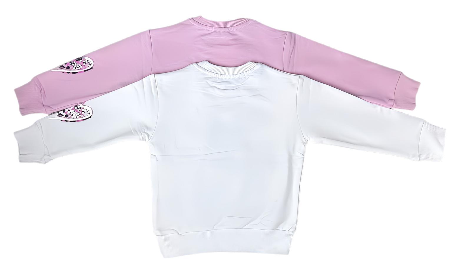 Children's T-shirt with leopard heart - sizes 74-98
