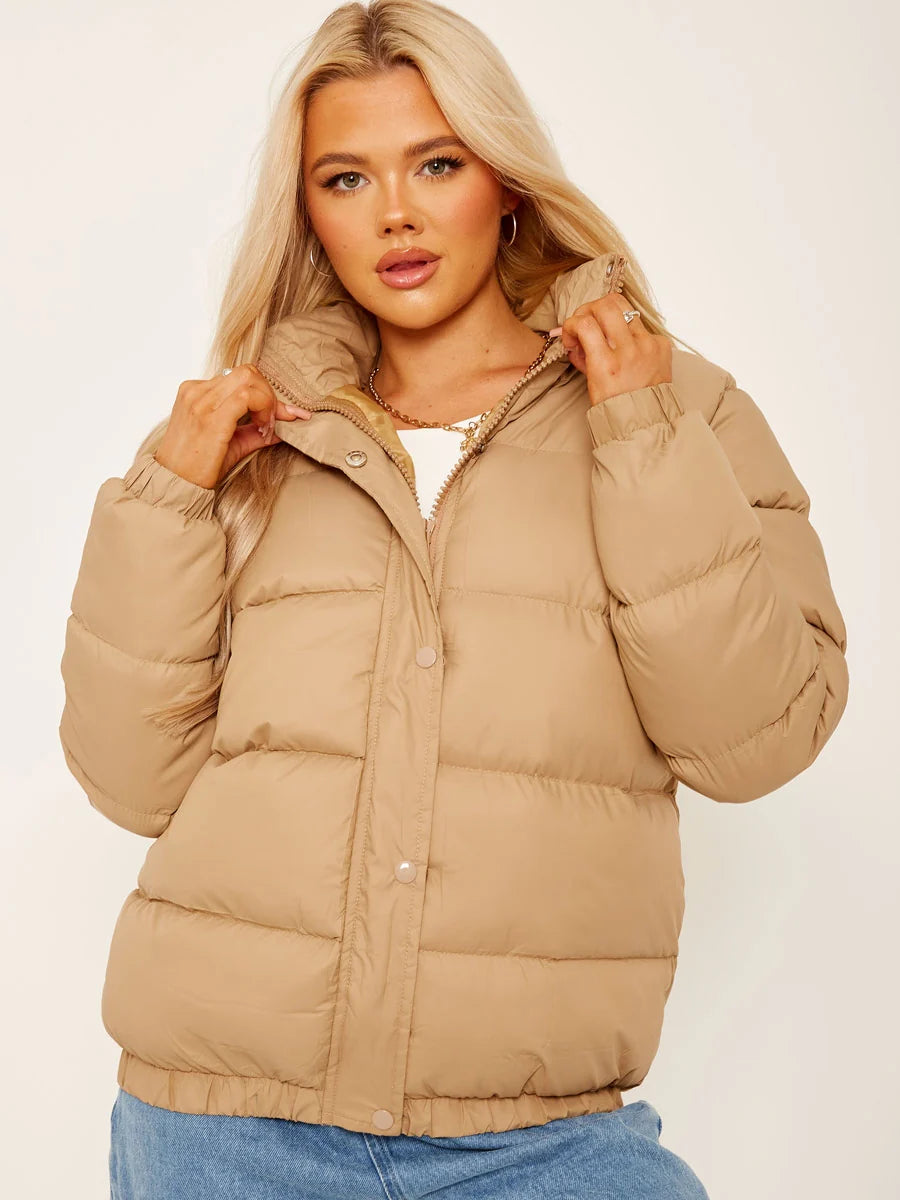 Puffer jacket with lining