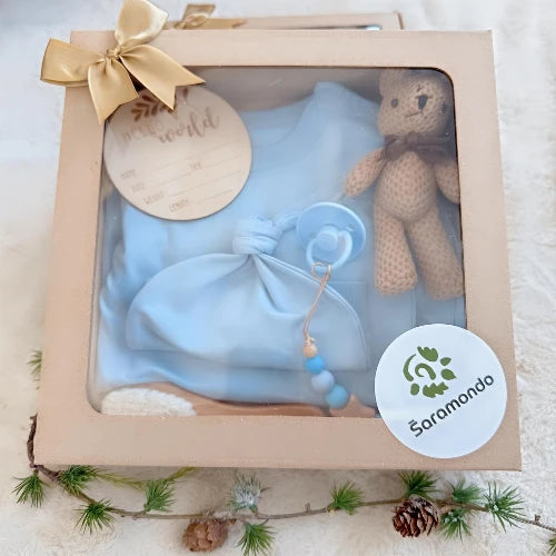 Poklon paket "Bebina nježna dobrodošlica"-svijetloplava boja - Šaramondo