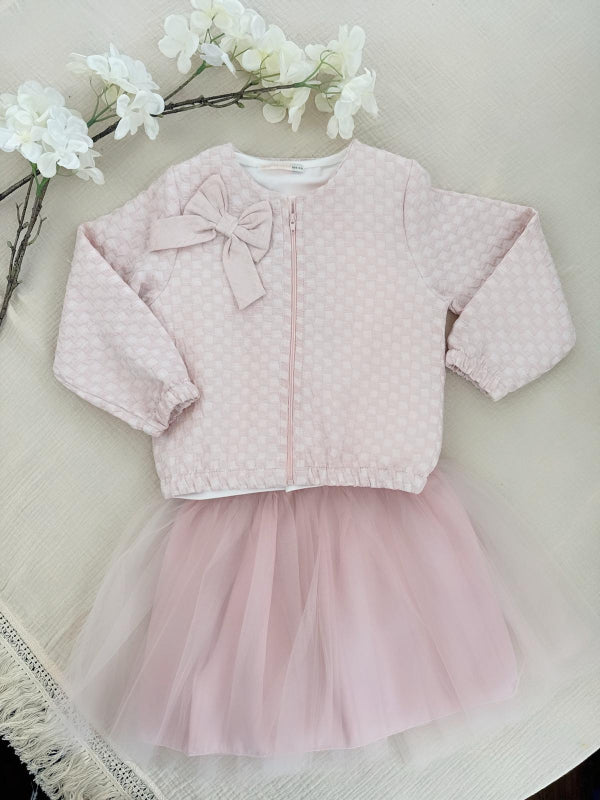 Elegant set for girls - 3-piece set in soft pink