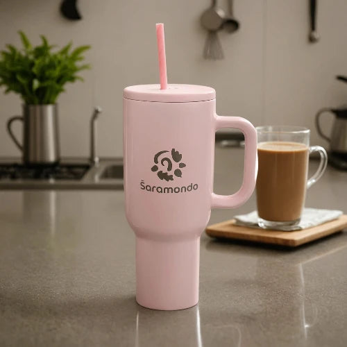 Thermoses with handle and straw - Šaramondo