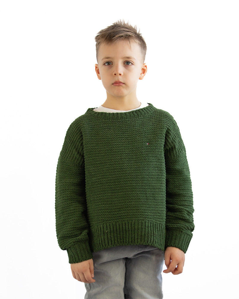 Tommy Hilfiger pulover- tamnozelen - Šaramondo