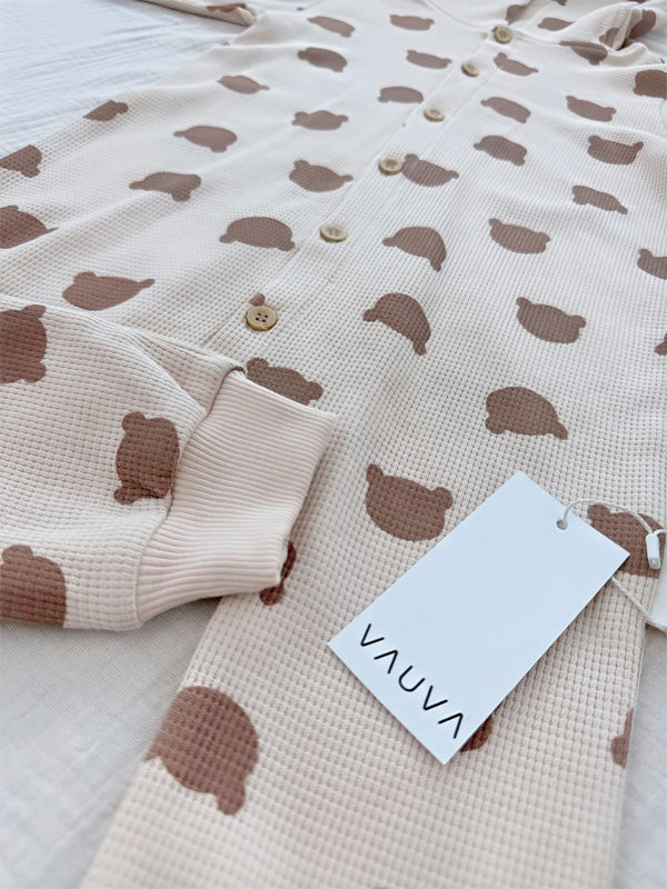 VAUVA teddy bear jumpsuit – organic cotton (3-24 months)