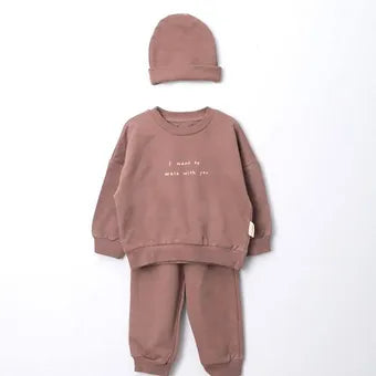 VAUVA children's tracksuit made of organic cotton - Pants, T-shirt and cap