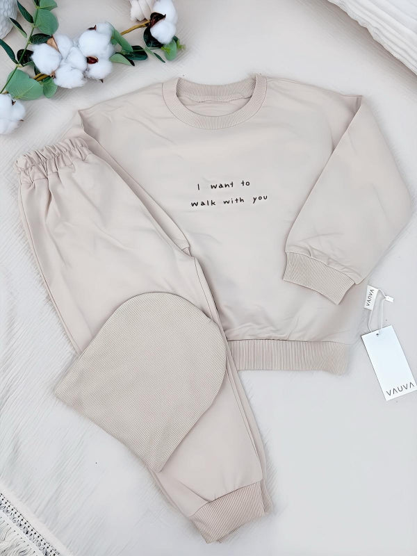 VAUVA children's tracksuit made of organic cotton - Pants, T-shirt and cap
