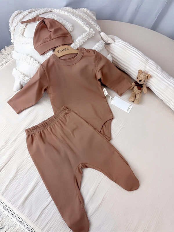 Vauva Dječji trodijelni set od organskog pamuka – body, hlačice i kapica - Šaramondo